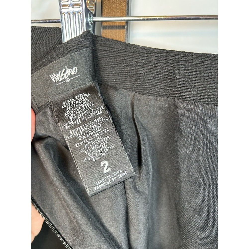 Mossimo Black Lace Print Panel Pencil Skirt Sz 2 Work Career Cocktail Lined‎ NWT - Picture 4 of 9